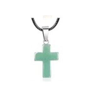 Cross Gemstone Pendant Charms Cross Quartz Crystal Charms for Necklace Earrings